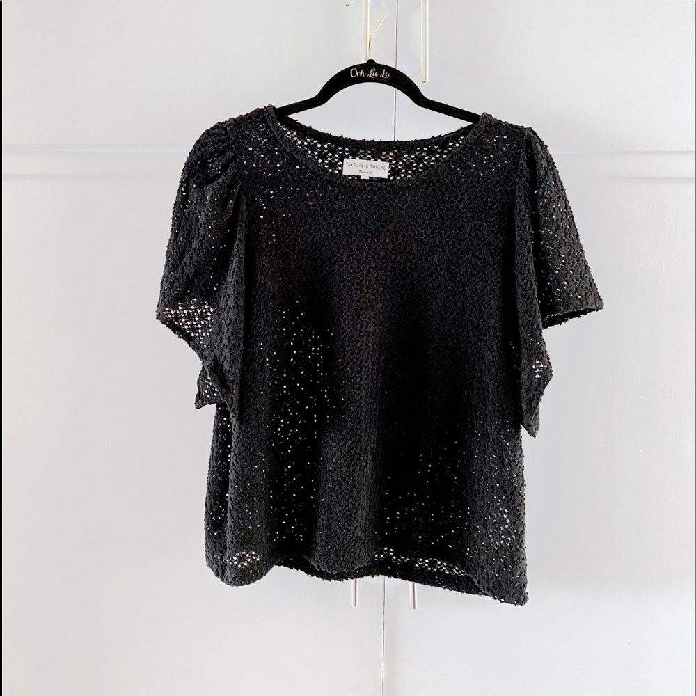 Madewell Flutter Sleeve Top (Nwot) - image 1